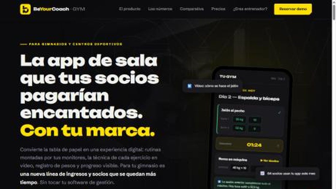 BeYourCoach GYM, app de sala para gimnasios