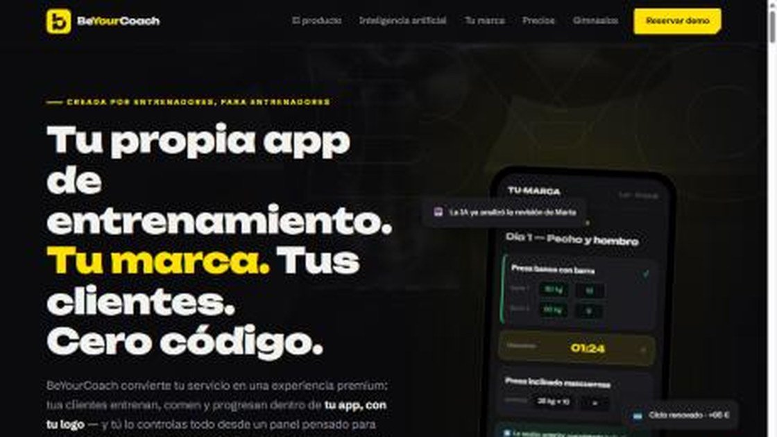 BeYourCoach, web y app para entrenadores personales